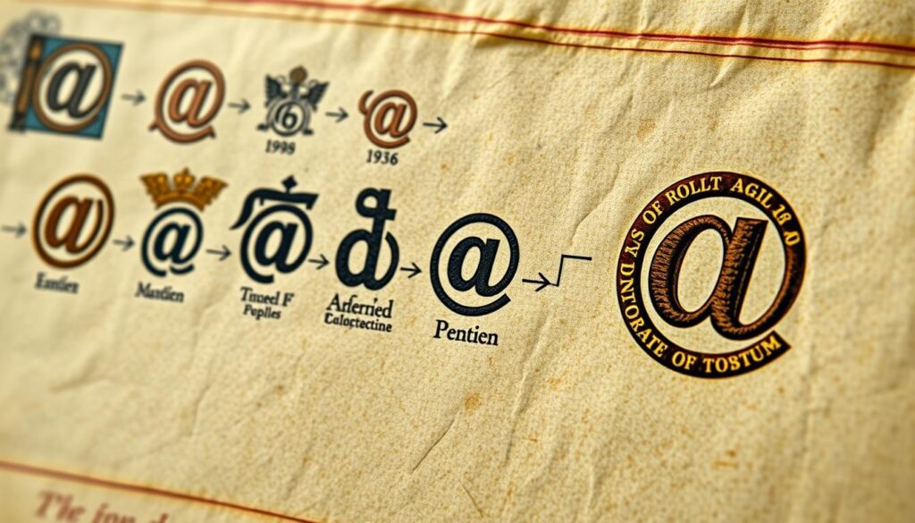 historische Entwicklung des At-Zeichens