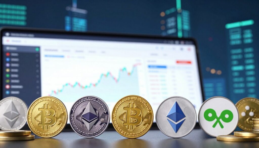 Coin-Auswahl auf Krypto-Börsen