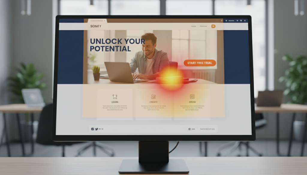 Visuelle Hierarchie auf Landingpages